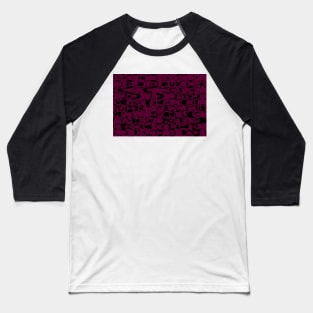 Deep purple backgroud, black particles design Baseball T-Shirt